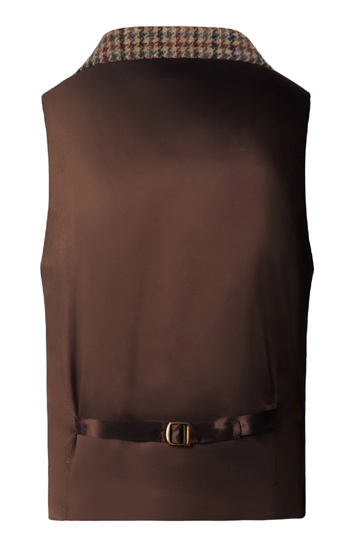 Men's Single Breasted Harris Tweed Waistcoat 4 Men's Single Breasted Harris Tweed Waistcoat - Image 2