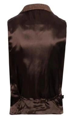 Men's Single Breasted Harris Tweed Waistcoat 11 Men's Single Breasted Harris Tweed Waistcoat -Men Clothing Sale TR40603MAHOGANYPTOOTH 2