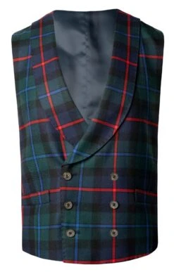 Men's Double Breasted Plaid Waistcoat -Men Clothing Sale TR40660CAMPBELLCAWDER 1