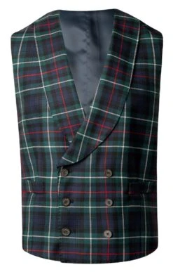 Men's Double Breasted Plaid Waistcoat -Men Clothing Sale TR40660MACKENZIE 1