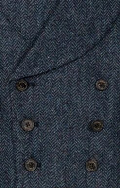 Men's Double Breasted Tweed Waistcoat -Men Clothing Sale TR40675DENIMHB 4
