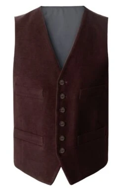 Moleskin Waistcoat -Men Clothing Sale TR40680DKBROWN 1