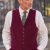 Moleskin Waistcoat -Men Clothing Sale TR40680WINE