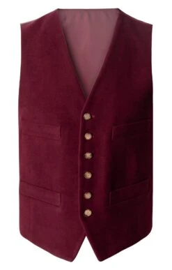 Moleskin Waistcoat -Men Clothing Sale TR40680WINE 1
