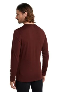 Mens Icebreaker Oasis Long Sleeve Crew Neck -Men Clothing Sale TS05000ESPRESSO 1