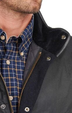 Men's Barbour Hereford Wax Jacket -Men Clothing Sale TS10480NAVY 2