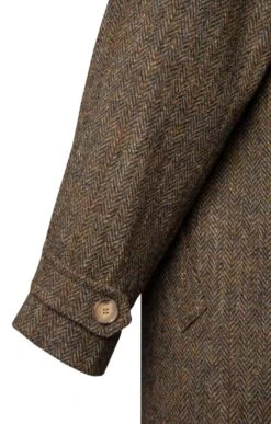 Men's Harris Tweed Raglan Coat -Men Clothing Sale TS12395BRNGREENHBOC 3