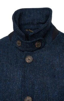 Men's Harris Tweed Raglan Coat -Men Clothing Sale TS12395DENIMHB 4