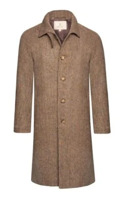 Men's Harris Tweed Raglan Coat -Men Clothing Sale TS12395OATMEALHB 1