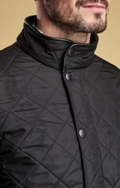 Mens Barbour Powell Quilted Jacket -Men Clothing Sale TS15149BLACK 2