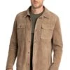 Men’s Leon Suede Jacket -Men Clothing Sale TS22074BEIGE