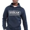 Men's Barbour International Pop Over Hoodie -Men Clothing Sale TS22181INTERNATIONALNAVY