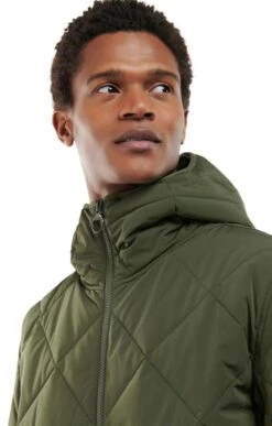 Men's Barbour Hooded Liddesdale Quilt -Men Clothing Sale TS22199OLIVE 2