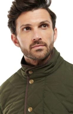 Men's Barbour Waterproof Shoveler Quilted Jacket -Men Clothing Sale TS22200DKOLIVE 2