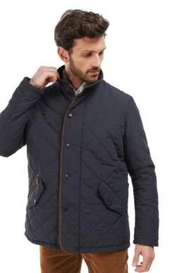 Men's Barbour Waterproof Shoveler Quilted Jacket -Men Clothing Sale TS22200NAVY 1