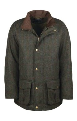 Men’s Barbour Wellesley Wool Jacket -Men Clothing Sale TS22231OLIVEREDCHECK 4