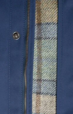 Men's Tweed Trim Cotton Mac -Men Clothing Sale TS23097NAVY 2