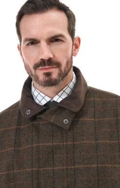 Men's Barbour Wool Beaconsfield -Men Clothing Sale TS23183BURNHILLBROWNCHK 3