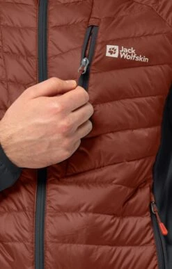 Men's Jack Wolfskin Nebelhorn Down Hybrid Jacket -Men Clothing Sale TS23689CARMINE 2