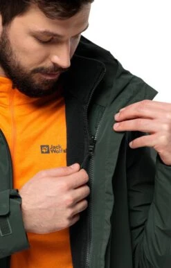 Men's Jack Wolfskin Fernblick 2L Jacket -Men Clothing Sale TS23693BLACKOLIVE 4