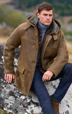 Men's Sheepskin Duffel Coat