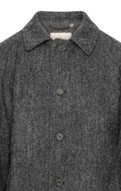 Raglan Sleeve Tweed Coat -Men Clothing Sale TS30165CHARCOALHB 3