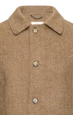 Raglan Sleeve Tweed Coat -Men Clothing Sale TS30165HWWHEATHB 3