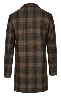 Men's Harris Tweed Paddock Coat -Men Clothing Sale TS30419LODENWINEPLAID 1