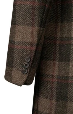 Men's Harris Tweed Paddock Coat -Men Clothing Sale TS30419LODENWINEPLAID 3