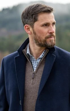 Men's Wool & Cashmere Paddock Coat 17 Men's Wool & Cashmere Paddock Coat -Men Clothing Sale TS30420NAVY 1