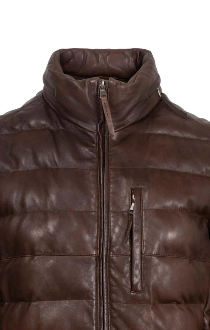 Men’s Padded Nappa Leather Jacket 6 Men’s Padded Nappa Leather Jacket - Image 4