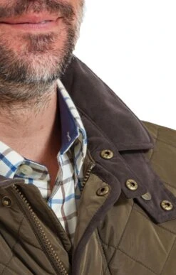 Men's Schoffel Barrowden Quilted Jacket -Men Clothing Sale TS36690DARKOLIVE 2