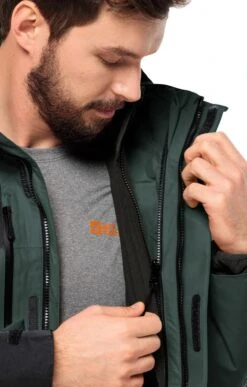 Men's Jack Wolfskin Jasper 3 In 1 Jacket -Men Clothing Sale TS48901BLACKOLIVE 3