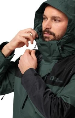 Men's Jack Wolfskin Jasper 3 In 1 Jacket -Men Clothing Sale TS48901BLACKOLIVE 4