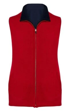 Men's Lambswool Reversible Gilet -Men Clothing Sale TT00923NAVYRED 1