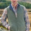 Men's Lambswool Reversible Gilet -Men Clothing Sale TT00923SAGEDKDENIM