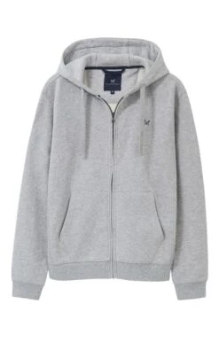 Men’s Crew Clothing Crossed Oars Zip Hoodie -Men Clothing Sale TW85232GREYMARL 2